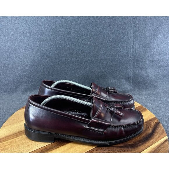 Men WalkOver by Dexter Handsewn Tassel Loafers 12M Brown Leather Slip On Shoes main image 3
